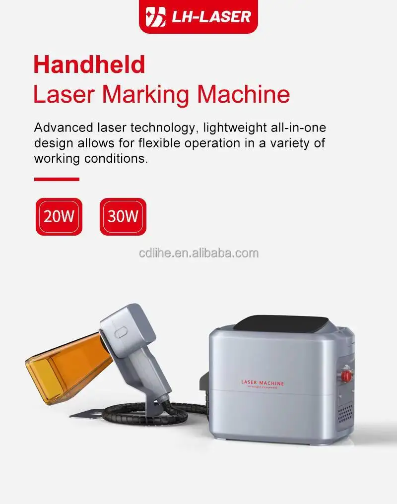 Small Handheld Laser Marking Machine 20W 30W 50W DIY Paint Writing Engrave AI DXF New