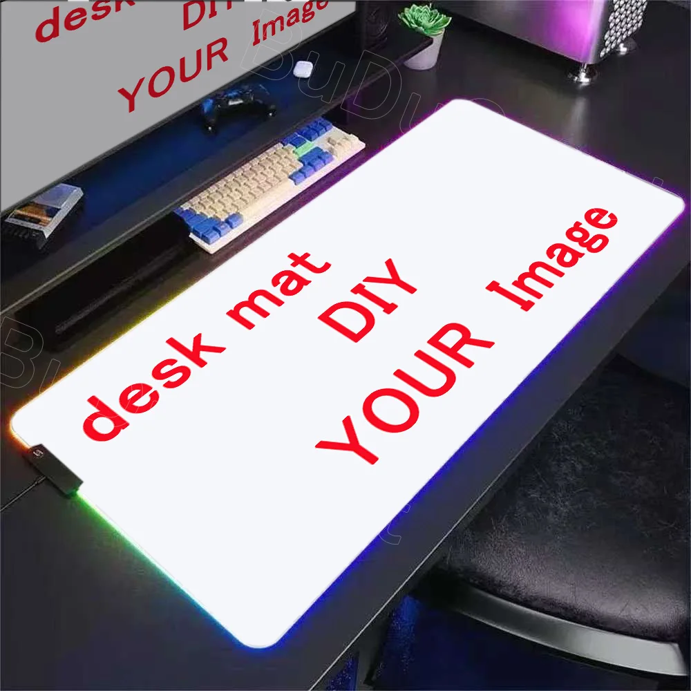 

Светодиодный HD-принт с изображением DIY Коврик для мыши RGB Индивидуальный настольный коврик Коврик для мыши Игровой резиновый коврик для стола Коврик для мыши Настольный коврик для ПК