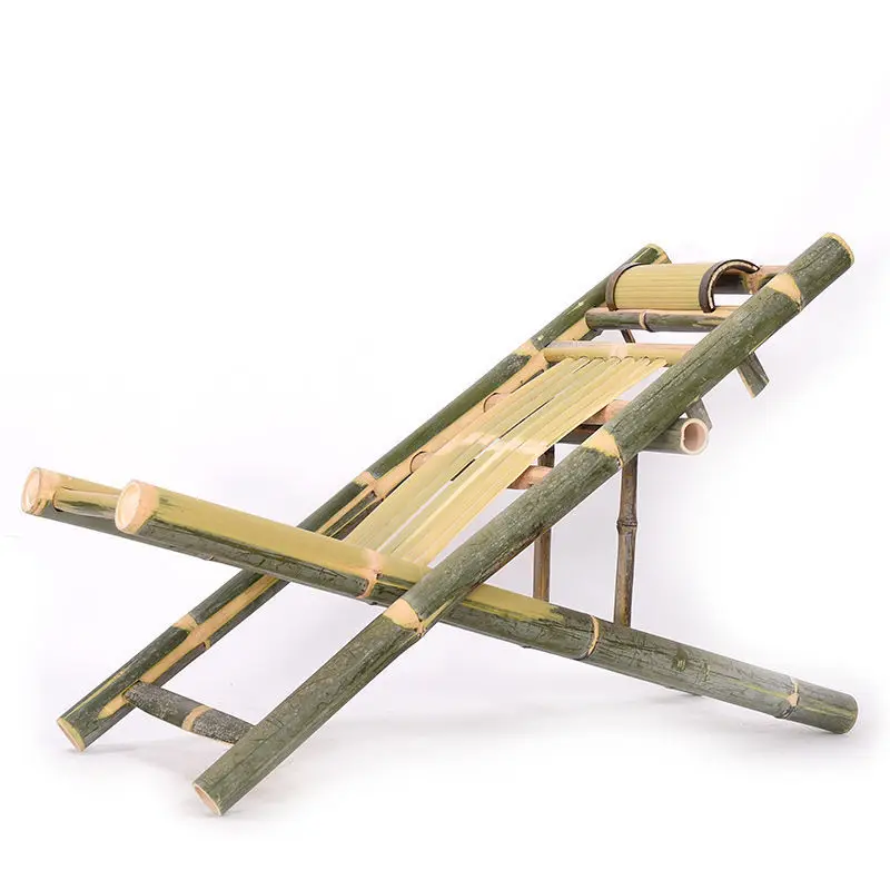 

Vintage solid wood lounge chair, folding back chair, balcony leisure