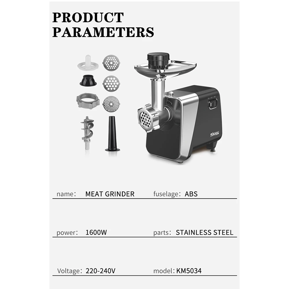 Household Sausage Grinder, Factory Processed Food Machine, 20V Household Stainless Steel Meat Grinder, Kitchen Appliances