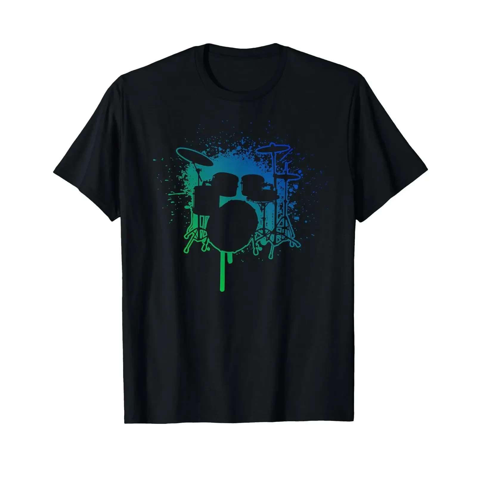 Drum set drummer kids girls boys T shirt vintage Washed Stylish homme Versatile Slightly Unisex Breathable fashion Stretched
