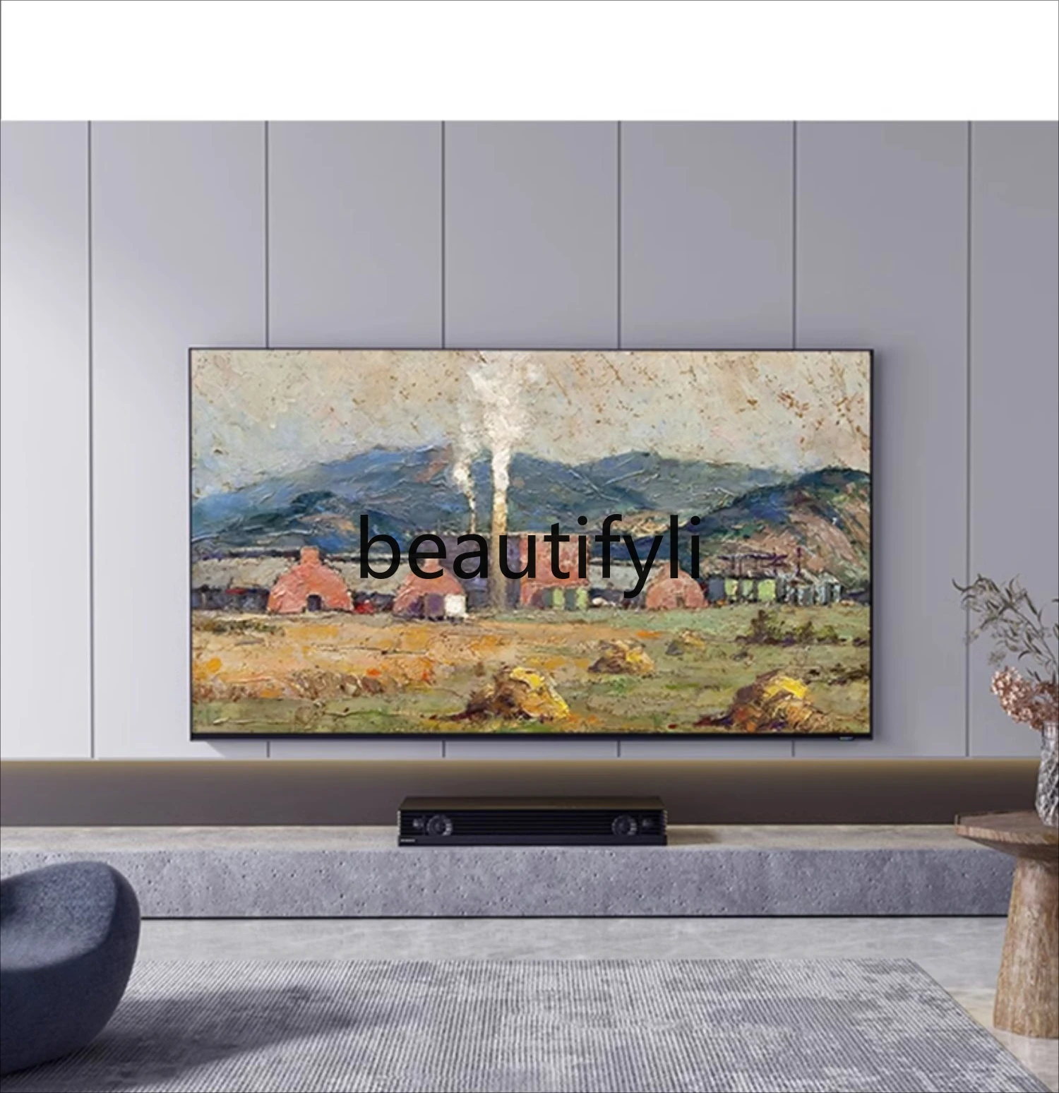 E132 Q53L 86 بوصة 4K رقيقة جدا سلس جدار خلفية التلفزيون ، جودة الصوت جدارية الصوت الرائد #3