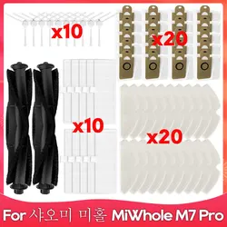 Compatible For ( Miwhole M7 Pro ) Roller Side Brush Filter Mop Dust Bag Robot Vacuum Cleaner Accessory Part