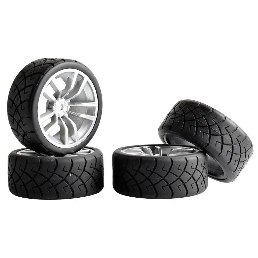 RC Rim02-6090 neumáticos de goma y rueda de plástico 4 Uds para HSP 1:10 Racing speed Road Car