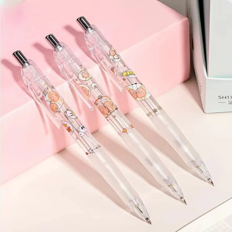 

36pcs Cute Transparent Mechanical Pencils 0.5mm Cartoon Clean Pencil 0.7mm Kids Stationery Accessories School Supplies Wholesale