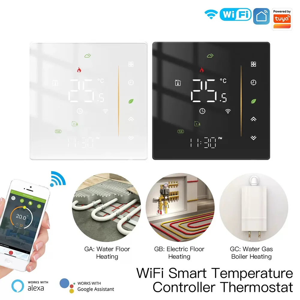 

Smart Tuya WiFi Underfloor Heating Intelligent Thermostat Switch Intelligent Remote Control Water Heating Thermostat