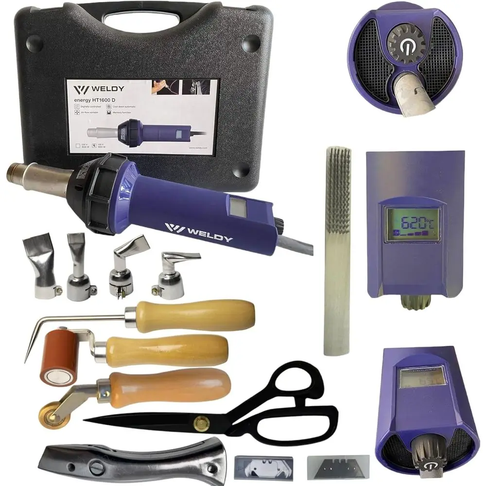 

Digital Control Hot Blast Torch Kit for Welding TPO, PVC, PE, CPE, ECB, EPDM Plastics