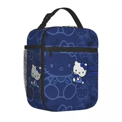 Hello Kitty Cute Cartoon Anime Insulated Lunch Bags contenitore per il pranzo a tenuta stagna borsa termica Tote Lunch Box School Outdoor uomo donna