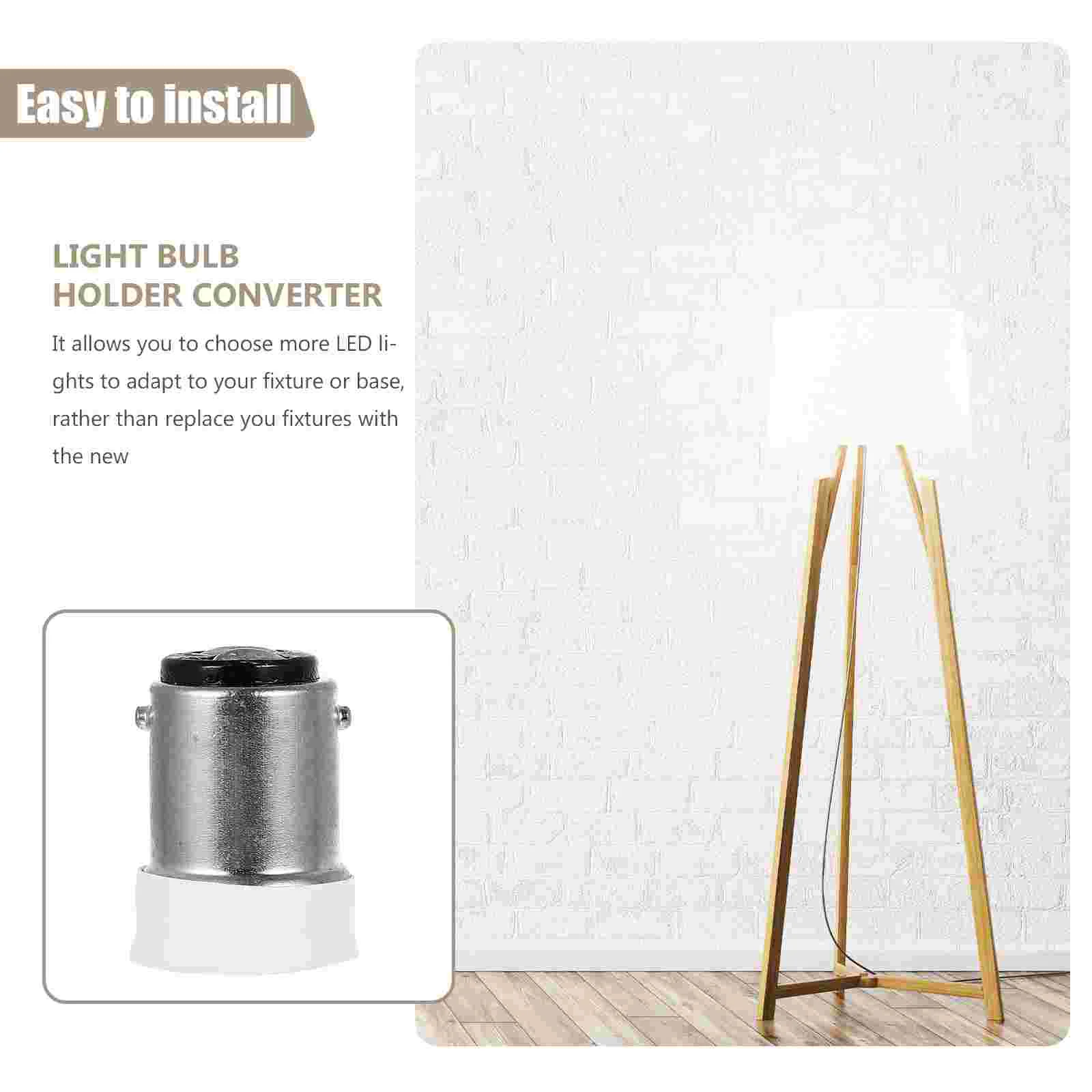 8 Pcs Screw Lamp Holder Adapter B15 to E14 Bulb Converters Light Base Lightbulb Shades for Table Lamps