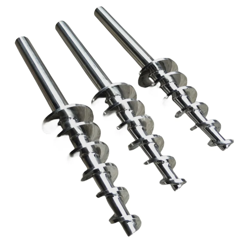 OEM Custom Conveyor Mixer Stainless Steel Screw Shaft For Physical Mixer