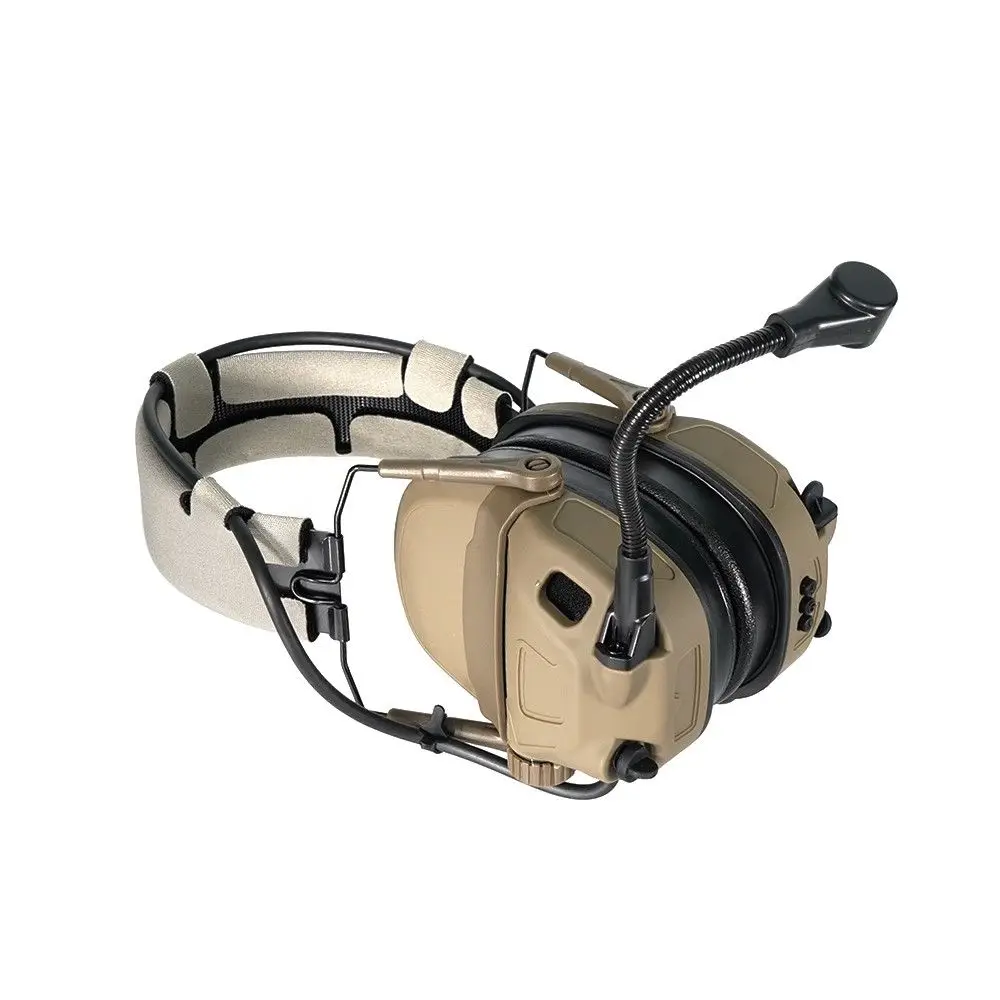 SPECPRECISION GEN6 Captador de som com cancelamento de ruído fone de ouvido tático NRR 31dB SNR 33dB fone de ouvido tático preto / verde / bronzeado