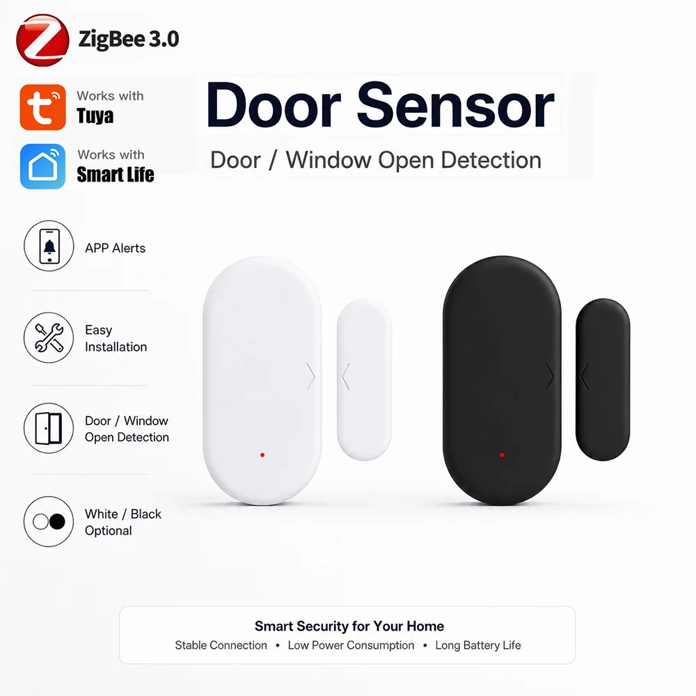 

Zigbee 3.0 Door And Window Sensor for Smart Home APP Remote Control Compatible with Alexa Google Assistant Smart Life Tuya