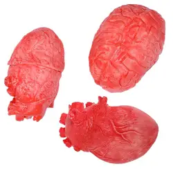 1PC Halloween Horrible Bloody Severed Horror Scary Human Heart Lifesize Scary Fake Rubber Gory Body Part Halloween Decorations