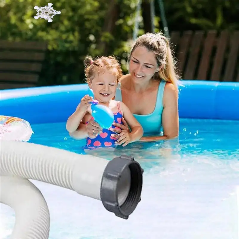 

2Pcs 1.5Inch Above Ground Pool Hoses With 2 Type B Hose Adapters Set For Hose Adapter Filter Pump Hose Fittings