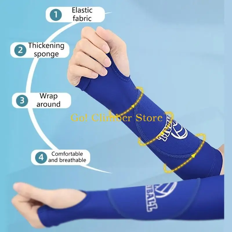 Q84C 2 uds mangas voleibol protector muñeca coderas voleibol que pasan manga del antebrazo