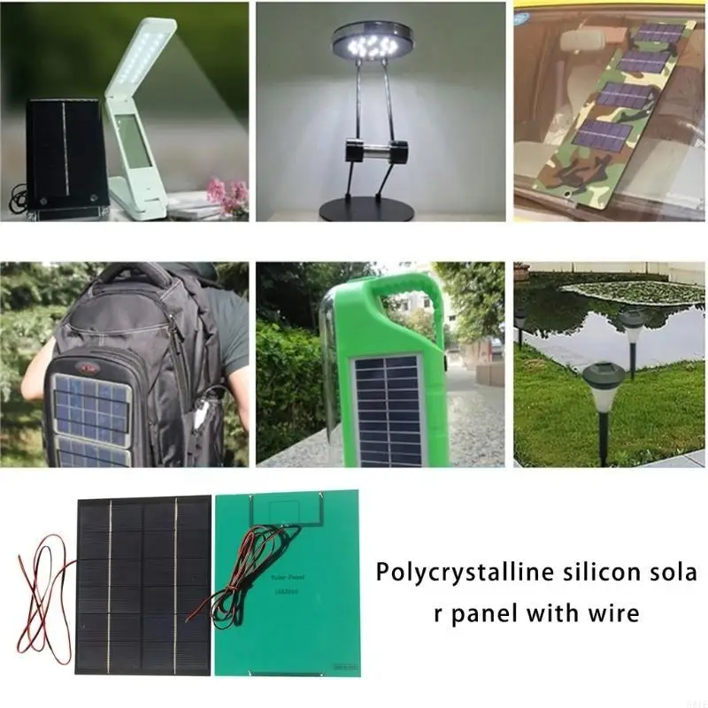 581E 6V/12V 5.2W/5W لوحة ألواح شمسية تتساقط مع وحدة أنظمة الطاقة الشمسية الأسلاك لعلوم المنتجات والتكنولوجيا الدائمة