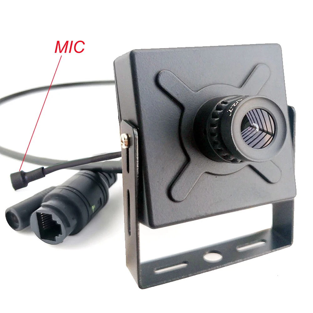 SMTKEY 4K 8MP / 4MP 5MP Metal Box H.265 Motion Detect Audio mic POE or 12V IP Camera IP network Camera