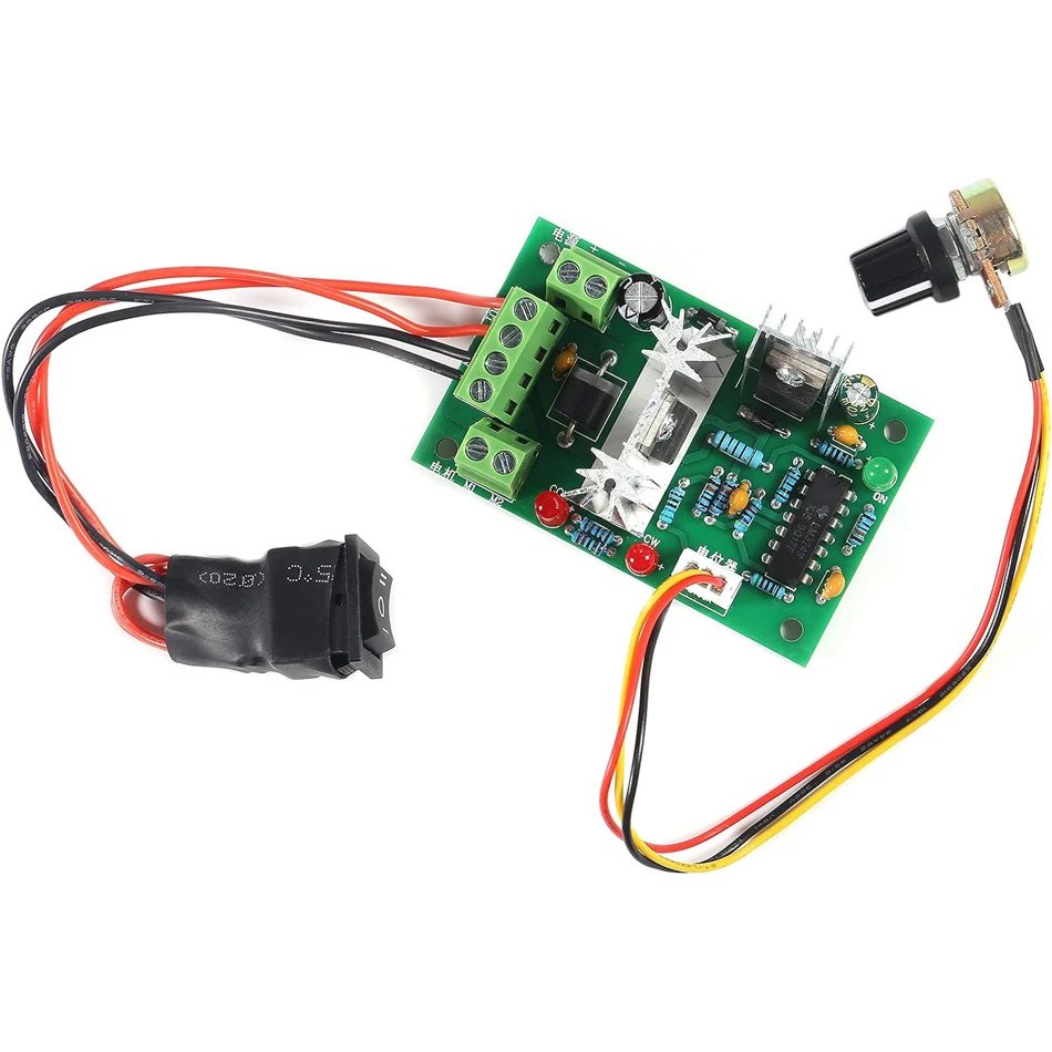 1pc Upgraded Adjustable DC Motor Speed PWM Controller 10V 12V 24V 30V Reversing Switch 120W