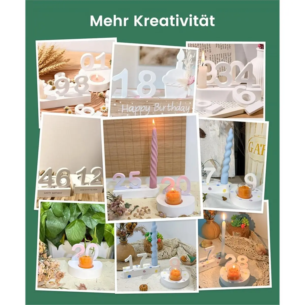 

Набор из 3 силиконовых форм для литья, форм для изготовления украшений из смолы, для юбилеев, праздников и дней рождения