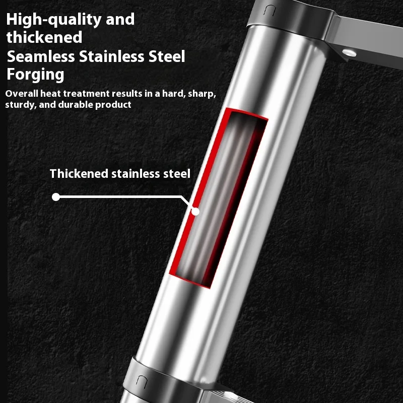 New thickened stainless steel telescopic ladder, zigzag ladder, portable folding ladder, elevator, household climbing ladder