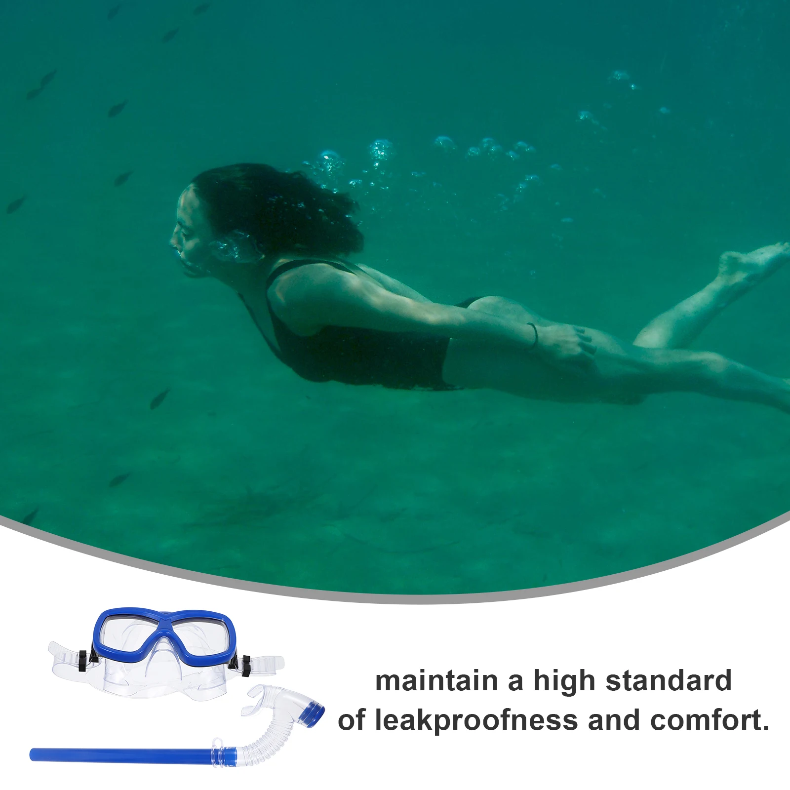 

1 Set Multi-Function Professional Snorkeling Gear Leakproof Comfortable Fit Impact Resistant Breathing