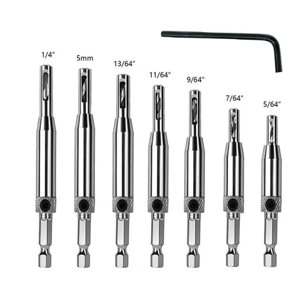 Juego de 7 Uds de brocas perforadoras bisagra Tapper para puertas autocentrantes Furadeira Herramientas taladro perforador herramientas eléctricas