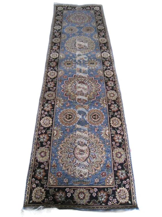 

Free shipping 2.5'x9' 160 Line persian woolen carpet , hand knotted persian runner Oriental handmade Persian Rug mixed colors