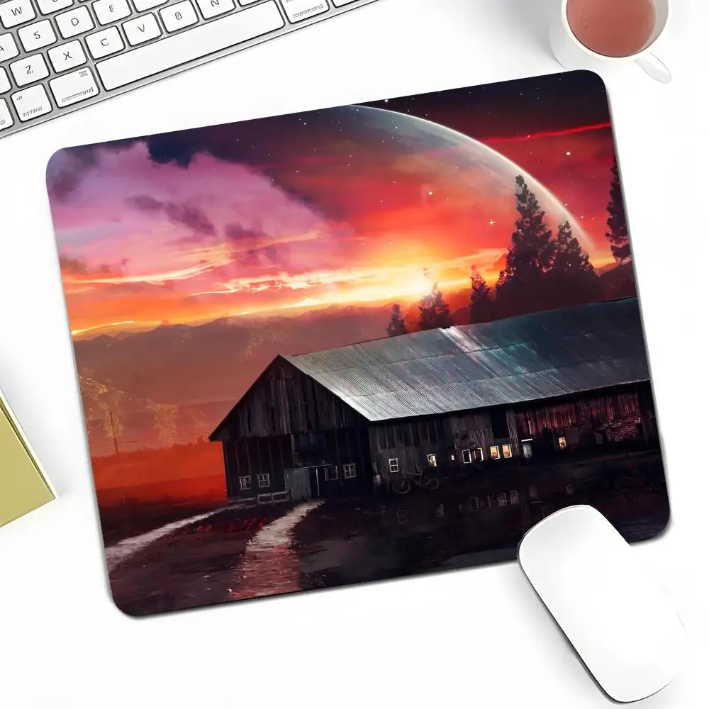 Colorful Aurora Mouse Pad Anime Game Mouse Pad High Quality Small Desk Pad Rubber Laptop Desk Pad