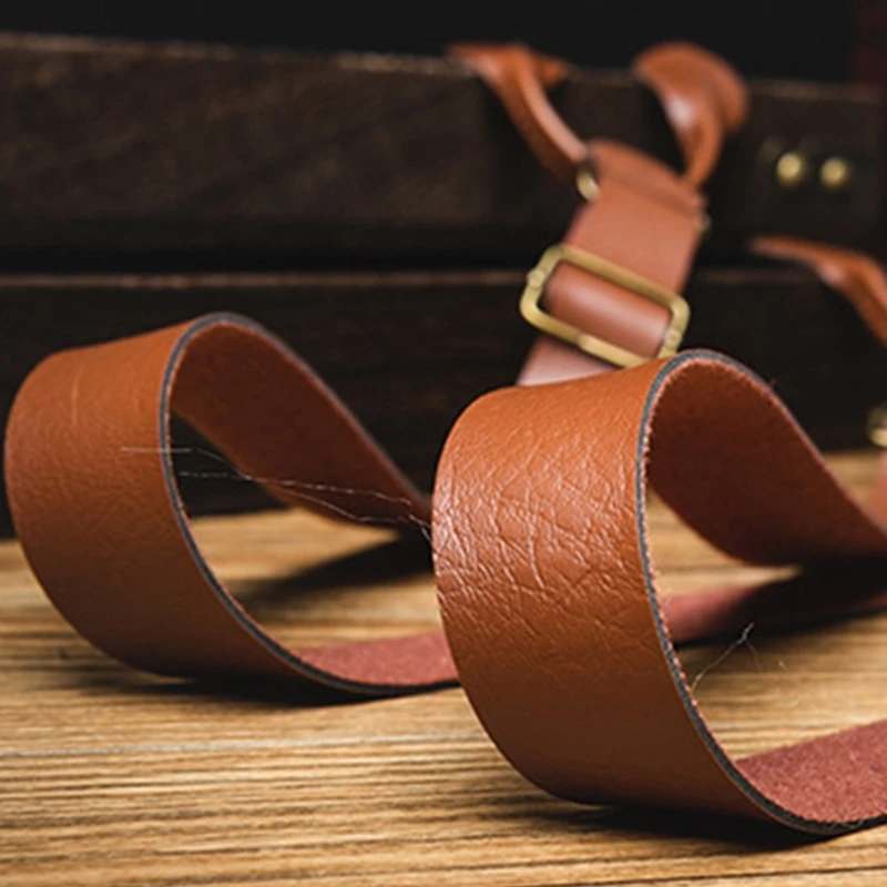 Универсальные подтяжки Brown Classical PU подтяжки идеально подходят для свадьбы