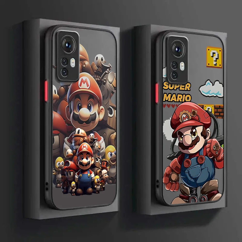 Classic Hot Games Super Marioes Phone Case For Xiaomi Redmi Note 13 12 11 10C 10X 9A 9T 9C 8 Pro Plus 5G Matte Transparent Cover