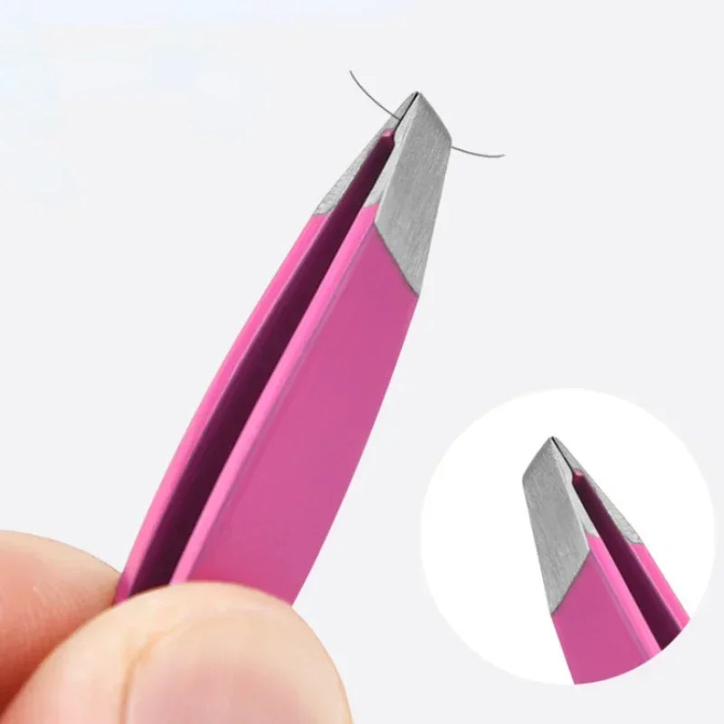 1/4PCS Eyebrow Tweezer Stainless Steel Hair Removal Clip For Eyelash Extension Tweezer Colorful Professional Makeup Beauty Tools