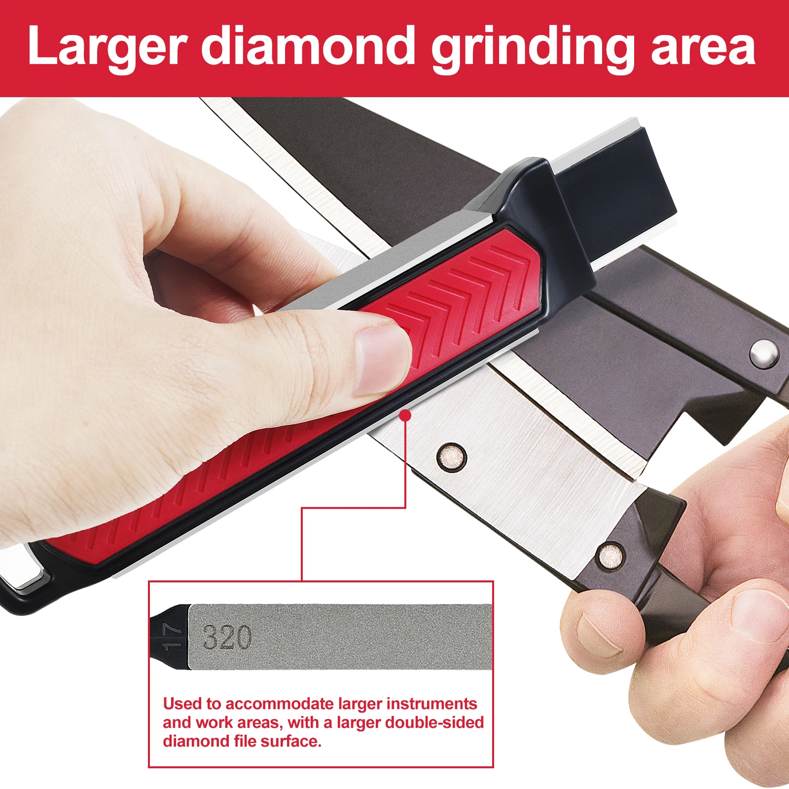 Garden Tool Sharpener Portable Blade Sharpener for Axe, Machete, Hedge Shears, Scissors, Hatchets Professional Knife Sharpener