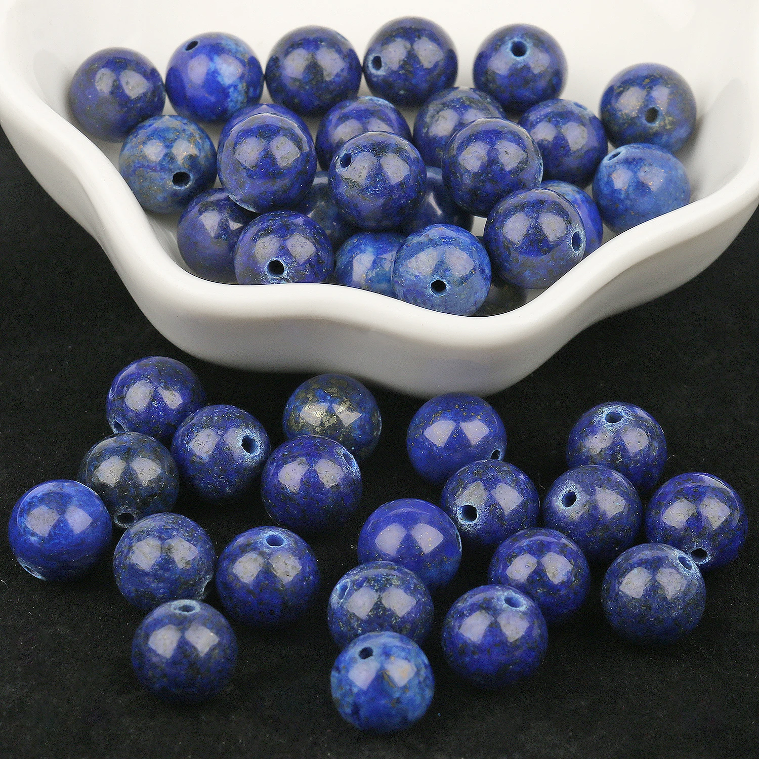 Großhandel Lapislazuli-Steinperlen 4mm 6mm 8mm 10mm 12mm Runde Lose Perlen für Schmuckherstellung DIY Armband-Zubehör – Detail 5