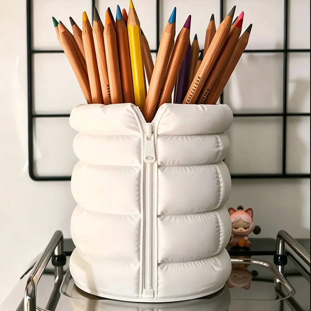 

Creative down jacket Shape Silicone Mold Plaster Cement Candle Cup Epoxy Resin DIY Pen Holder Flower Pot Desk Storage Craft Gift