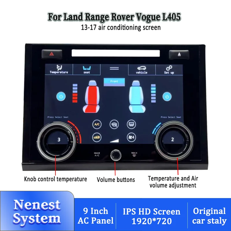 Klimatyzowany Panel AC dotykowy odpowiedni dla 2013-2017 Rover Vogue L405 z trybami nocnymi lub dziennymi