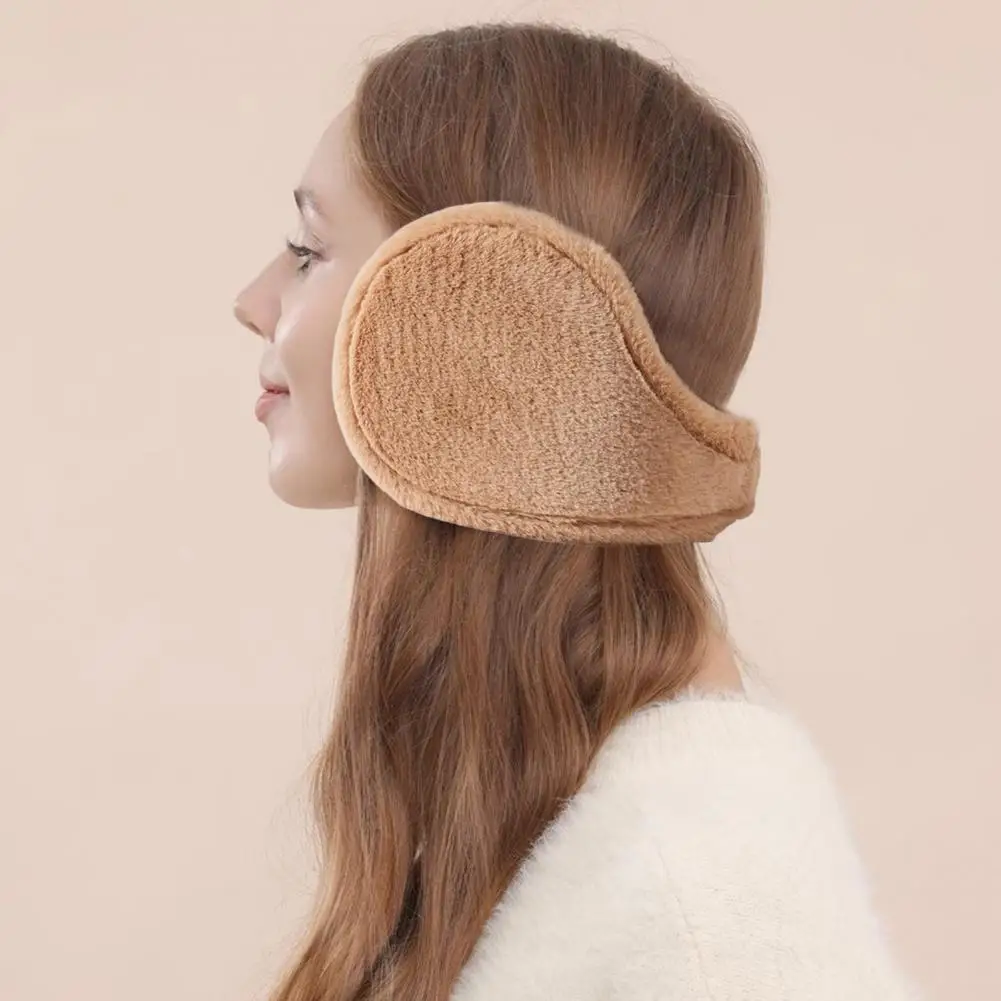 Protetores de orelha confortáveis para uso durante todo o dia, protetores de orelha com feixe de cabeça elástico, protetores de orelha de inverno de pelúcia à prova de vento para trabalho ao ar livre para homens