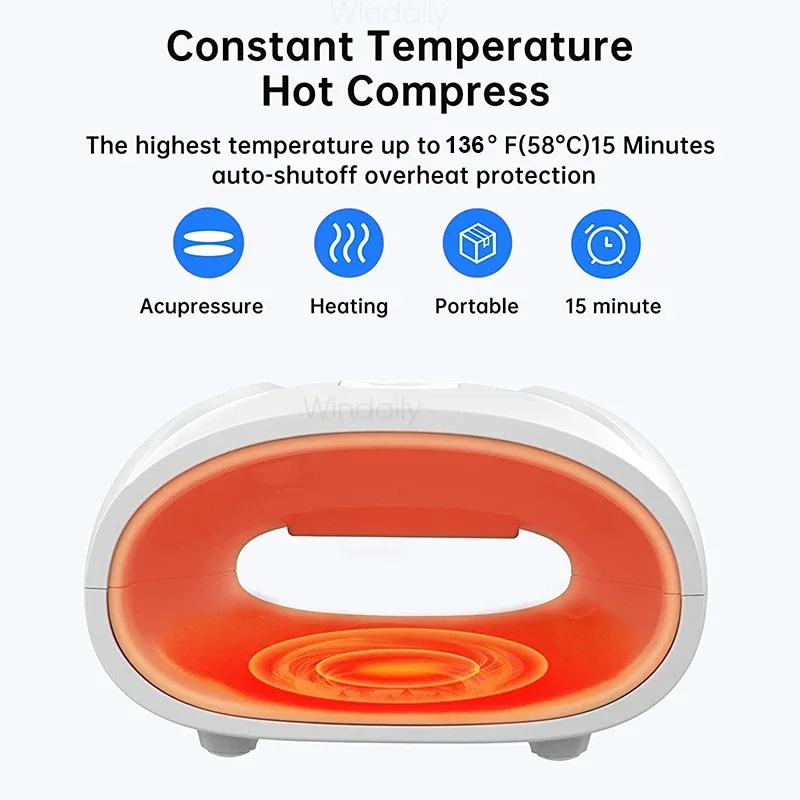 Masajeador de mano eléctrico para mujer y niña, presión de aire de acupuntura con Dispositivo de masaje, compresión de calor, calentamiento, dedo de Palma, alivio del dolor, regalo