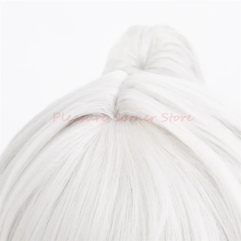 111 www لعبة مع ذيل حصان جينغيوان هونكاي ستار ريل باروكة كوسبلاي فضي أبيض جينغ يوان دبليو