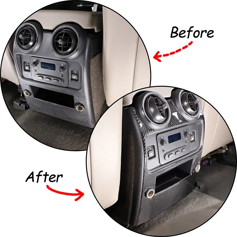 

For Hummer H2 2003-2007 Car Rear Exhaust Air Vent Panel Decorative Sticker Soft Carbon Fiber Interior Accessories