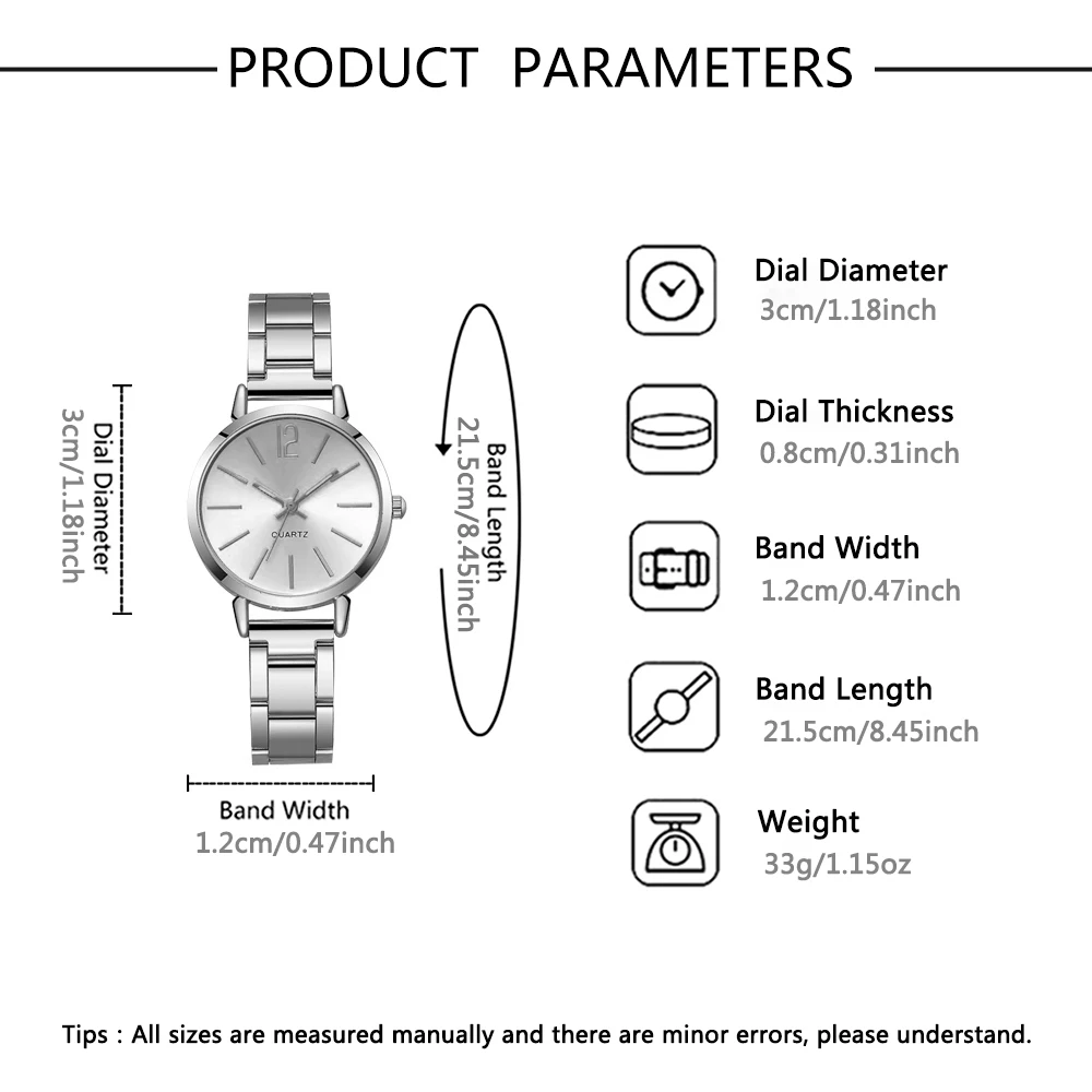 3-piece ladies' watch set, different styles of watches, best friend watches, birthday gift