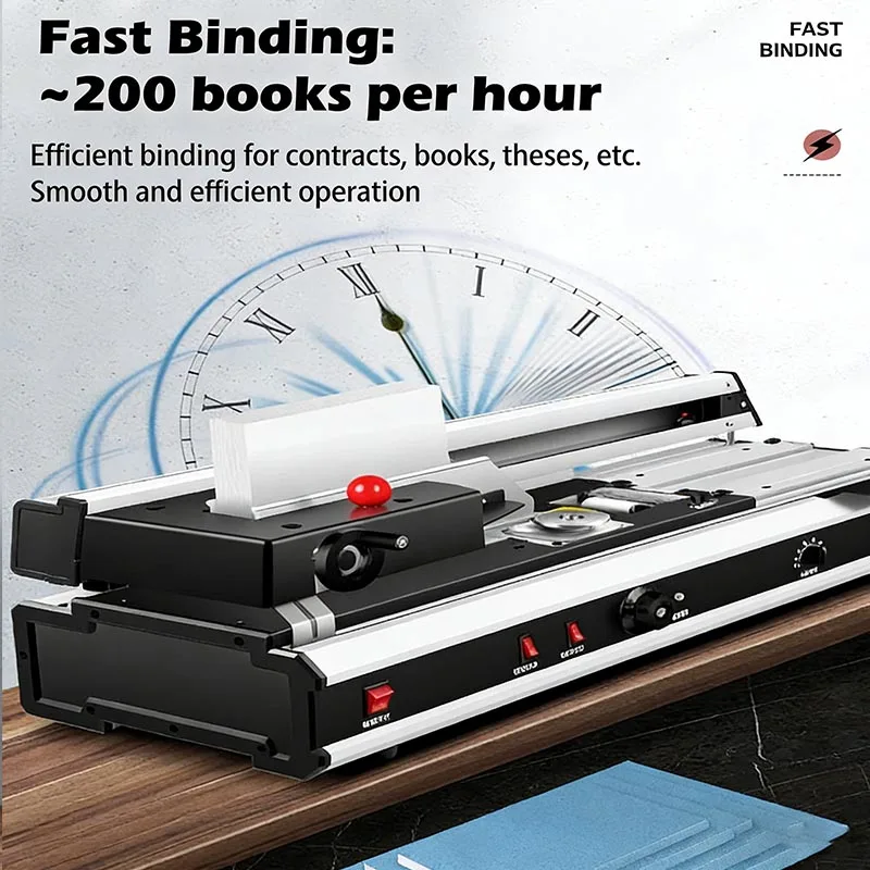 Picture 6: 220v Hot Melt Glue Binding Machine Contract Document Binding Machine File Cover Bindin g Small Manual Desktop Binding Machine