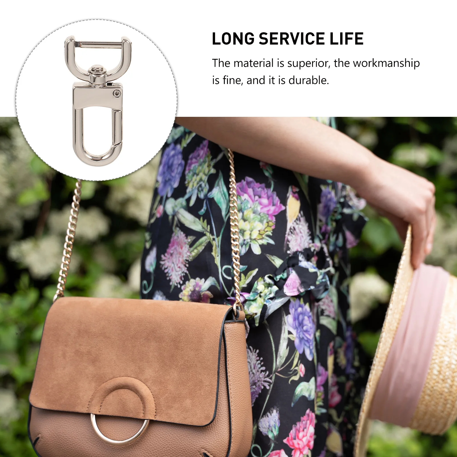 4 قطعة حزام حقيبة مشبك معدني الأمتعة حقيبة مقبض استبدال دائم الكلب مشبك لحقيبة يد حزام قطري صيانة الحرفية #6