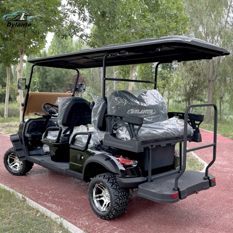 Luxury 2 4 6 8 Seat Street Legal Golf Cart For Off-Road Hunting Use 48V & 60V Lithium Battery And Solar Panel Power Generation