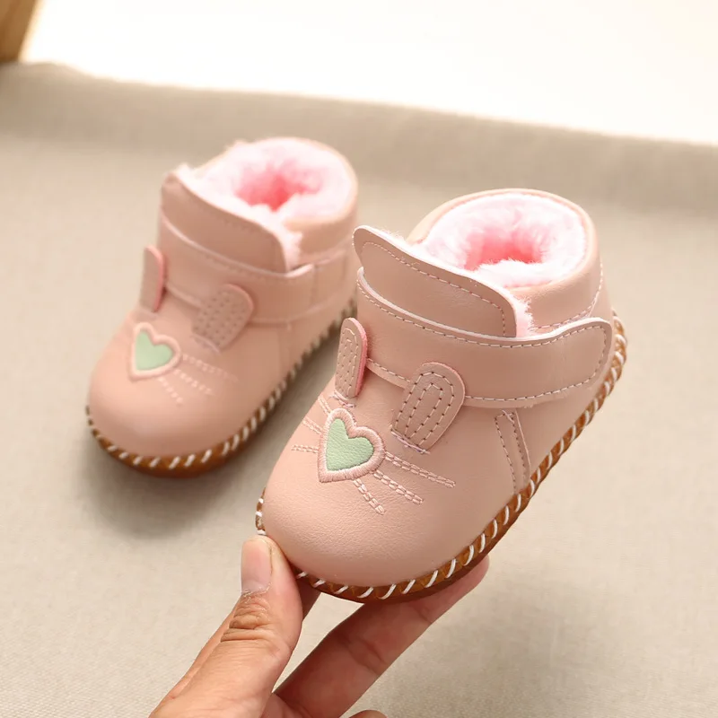 Fashion Baby Shoes 2025 Winter New Kids Snow Boots Cute Versatile Girls' Casual Ankle Boots Comfort Non Slip Baby First Walkers