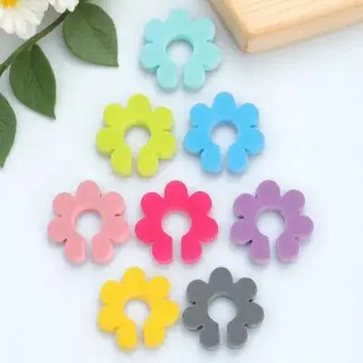 8 قطعة كأس للنبيذ زهرة سحر سيليكون علامات المشروبات النبيذ الأحمر الزجاج معرف لتزيين الحفلات استخدام علامات المشروبات