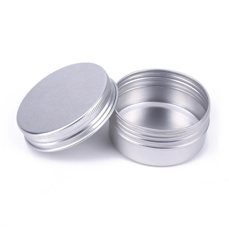 

50g *50 Aluminum Jar with Screw Cap Empty Cosmetic Container Cream Jar Sample Tin 50ml Lip Balm Small Metal Pot Nail Art Cans