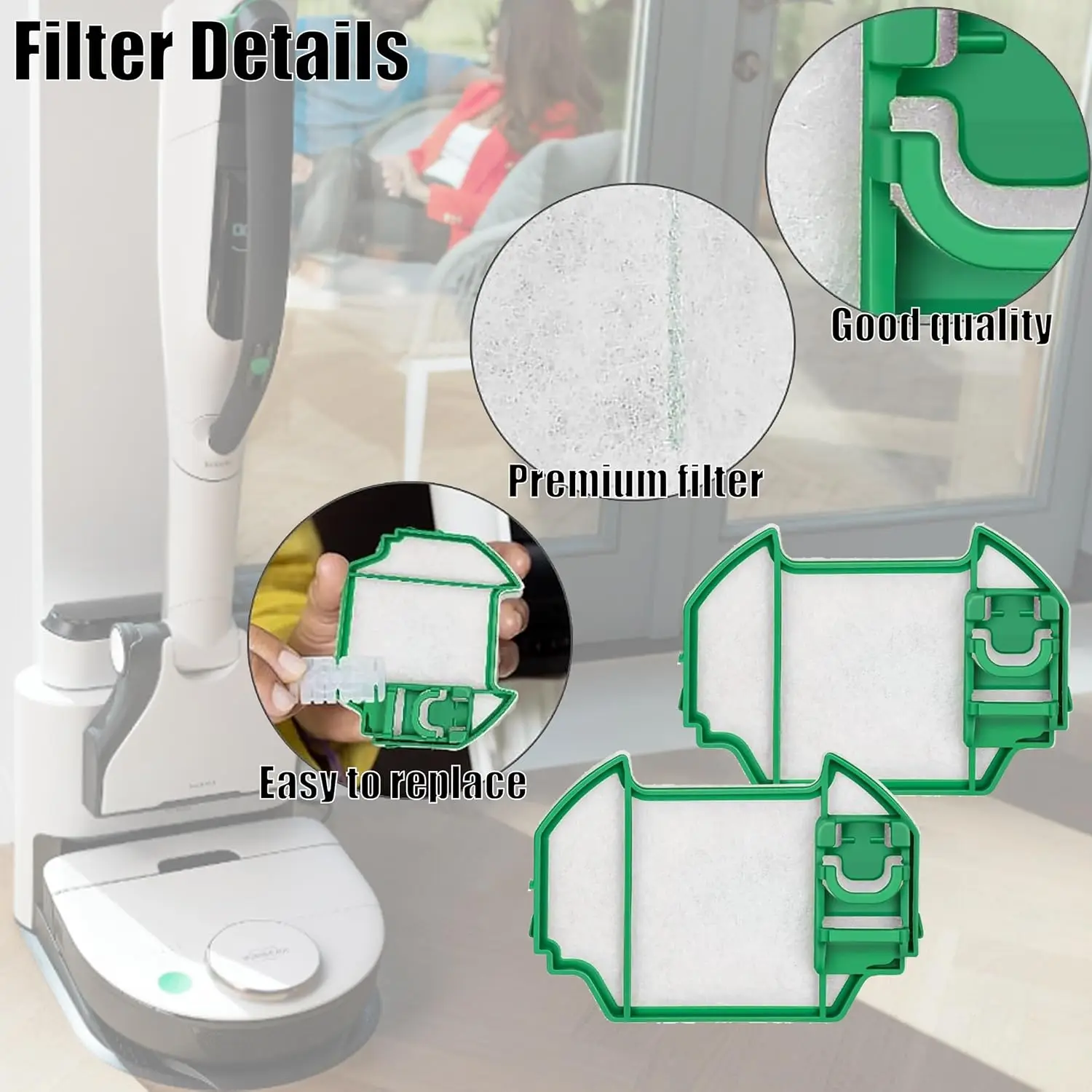 أكياس المكنسة الكهربائية لـ Vorwerk Kobold VK7S VK7 FP7S FP7، أكياس غبار مرشحة للمكنسة الكهربائية ببطارية Vorwerk VK7 FP7 #4