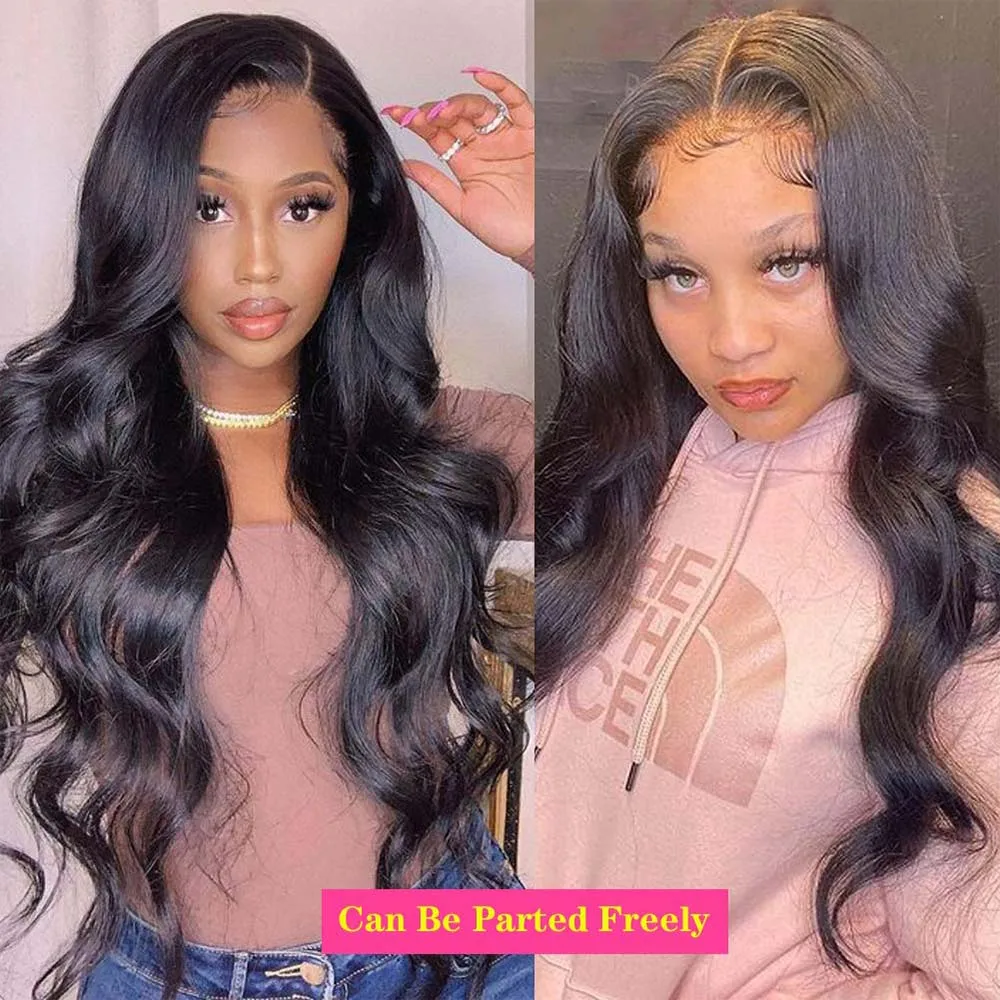 4x4 Body Wave Lace Closure Wig 180% Transparant 13x4 Lace Front Human Hair Wigs For Black Women Brazilian Remy Hair Wig Taiill