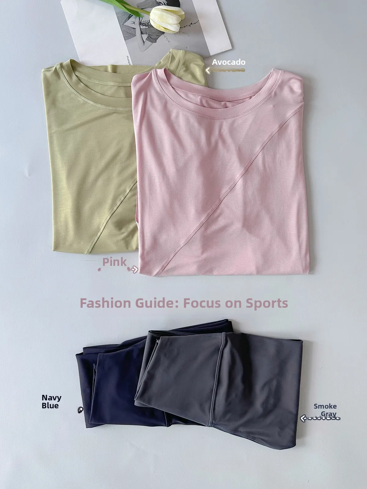 루즈핏 통기성 요가 티셔츠 여성용 러닝 피트니스 필라테스 전문 트레이닝 얇은 모델 가을 시즌 스포츠웨어