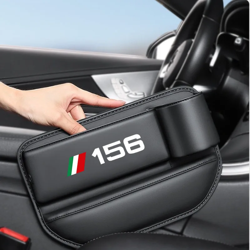 

Car Seat Sewn Gap Crevice Slot Storage Box With Cup holder For Alfa Romeo 156 Auto Accessories